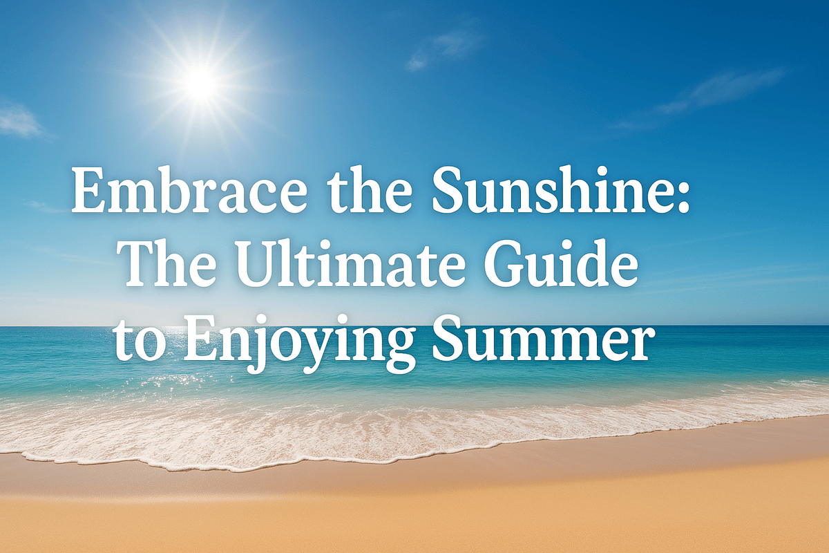 Embrace the Sunshine: The Ultimate Guide to Enjoying Summer