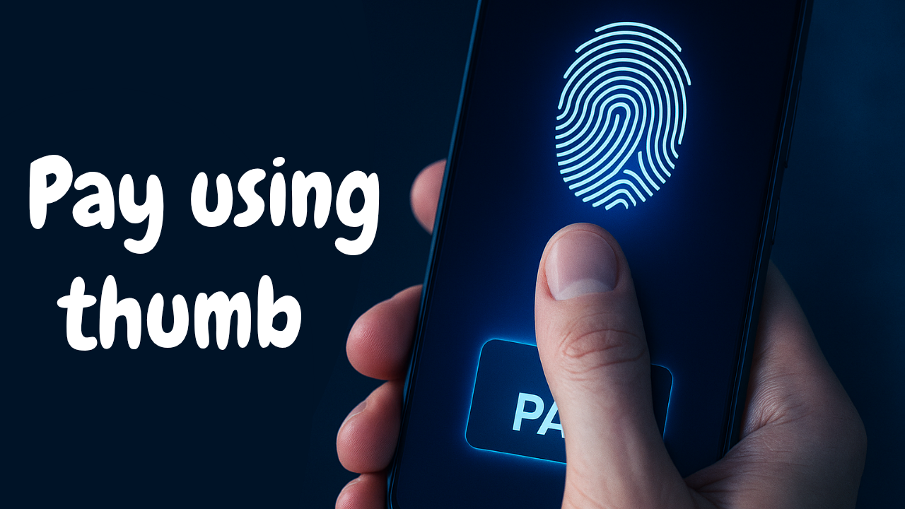 Thumb pay – Payment using thumb.
